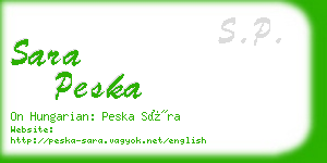 sara peska business card